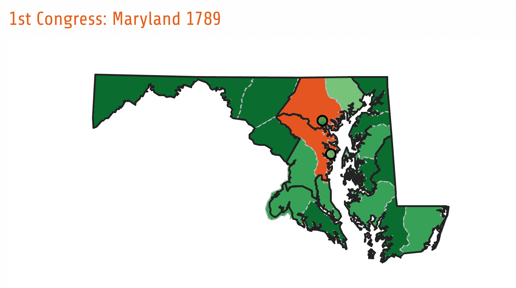 How voting patterns changes in Maryland.